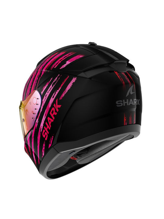 Shark Ridill 2 Assya Black/Violet Cască de motocicletă Față întreagă ECE 22.06 1540gr cu Pinlock și vizor solar