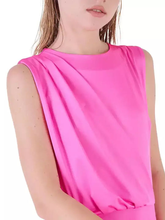 Summer Maxi Dress for Wedding and Christening Fuchsia