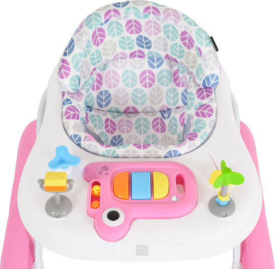 Moni Baby Walker with Music for 6+ Months Pink