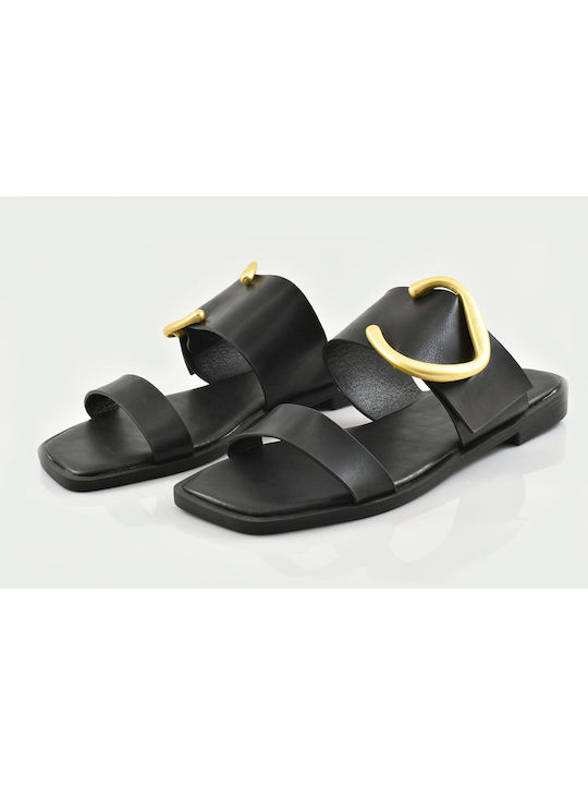 Envie Shoes Women's Flat Sandals in Black Color