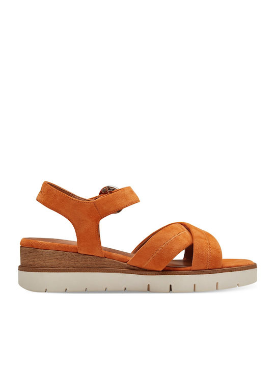 Anatomic Women's Leather Platform Shoes Orange