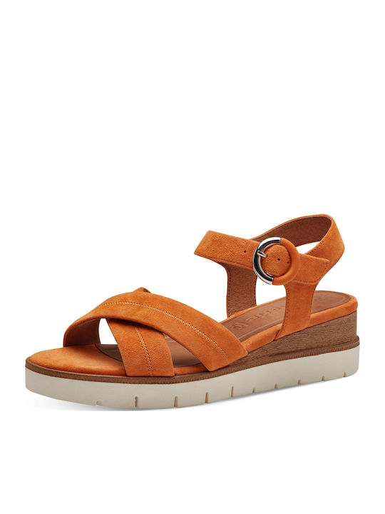 Anatomic Women's Leather Platform Shoes Orange