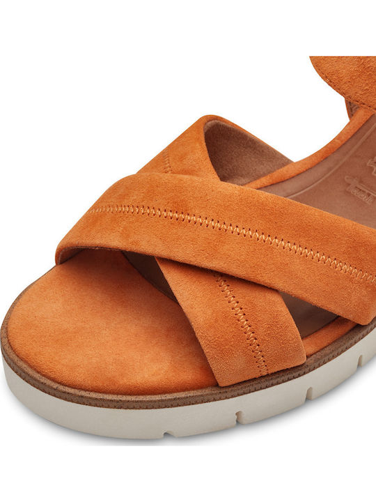 Anatomic Women's Leather Platform Shoes Orange