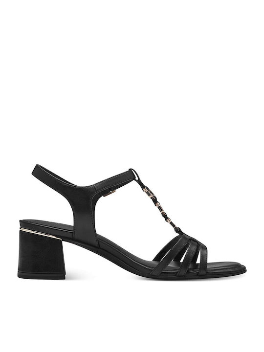Tamaris Leather Sandals Black