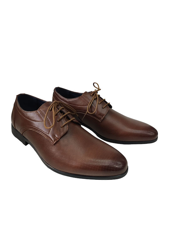 Men's Synthetic Leather Casual Shoes Tabac Brown