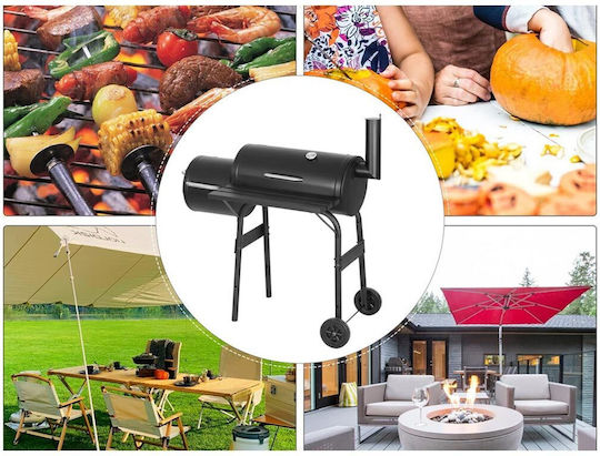 Barbecue Portable Charcoal Grill with Lid 115cmx54cm