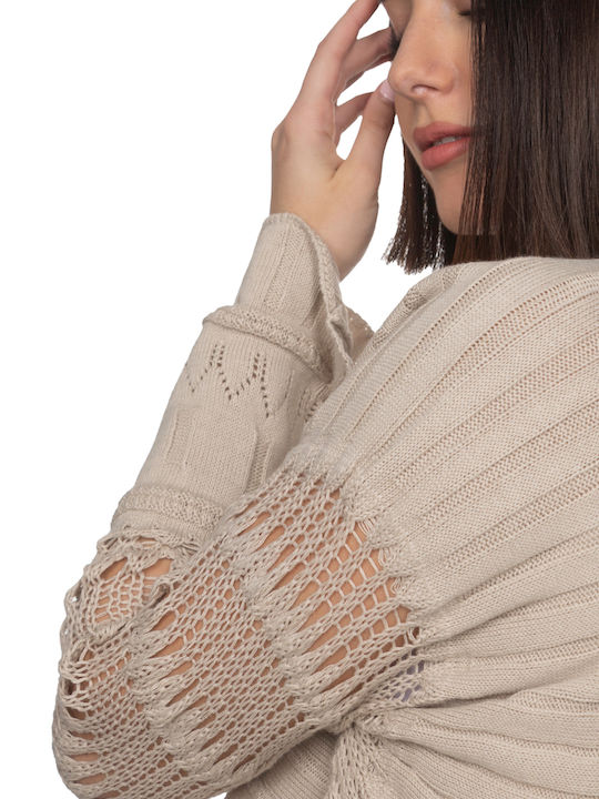 Women's Knitted Beige Bolero