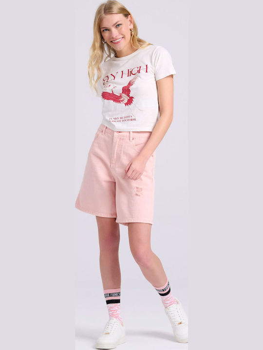 Women's Bermuda Shorts Jean Pink