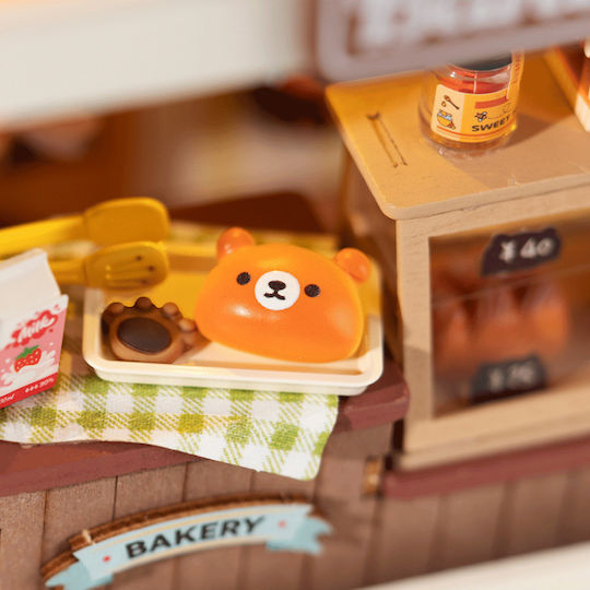 Rolife Bau- und Konstruktionsspielzeug Holz Roboter Teddy's Bread Box Mit LED Für Kinder Ab 14 Jahren