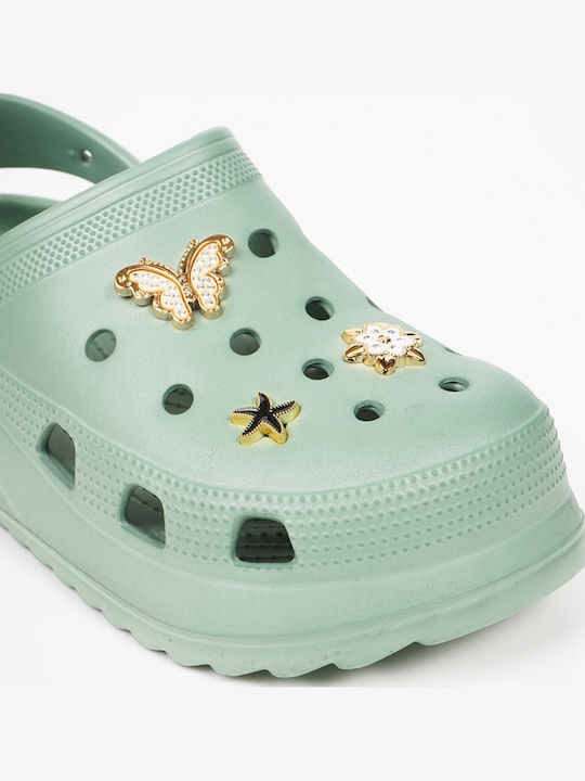 Piazza Shoes Γυναικεία Σαμπό Τιρκουάζ