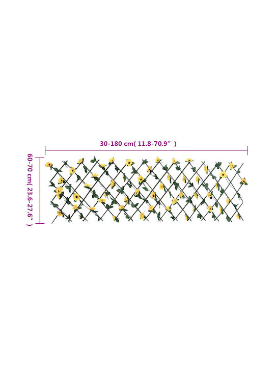 vidaXL Foliu artificial în Trellis 60cm x 1.8m