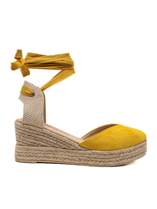 Platforme Dama Tip Espadrile Galbene