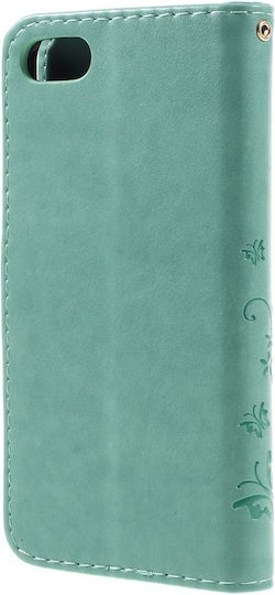 Erbord Книга Изкуствена кожа / Пластмаса / Силикон Зелен (iPhone 8/7)