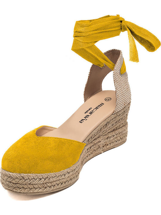 Platforme Dama Tip Espadrile Galbene