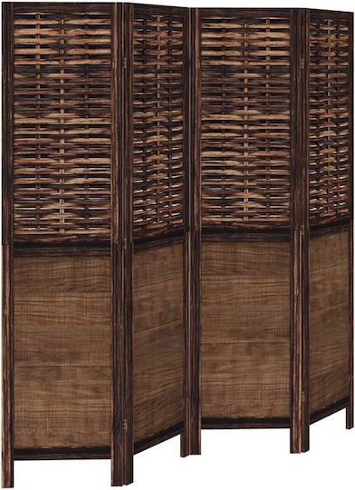 vidaXL Decorativ Paravan Lemn cu 4 Panouri 140x160cm