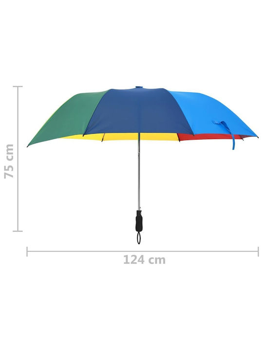 vidaXL Regenschirm Kompakt Mehrfarbig