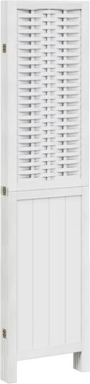 vidaXL Decorative Room Divider Wooden with 4 Panels 140x160cm