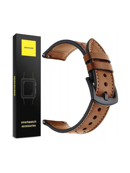 Spacecase Λουράκι Δερμάτινο Καφέ (Galaxy Watch 42mm)