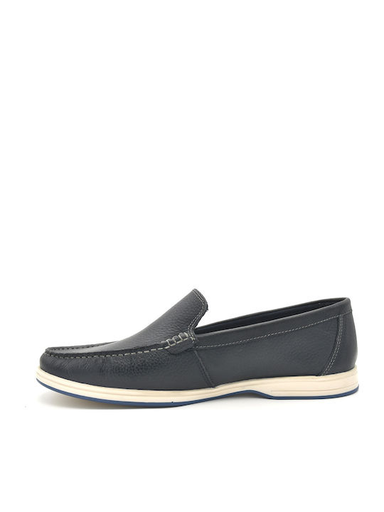 Δερμάτινα Ανδρικά Loafers σε Μπλε Χρώμα