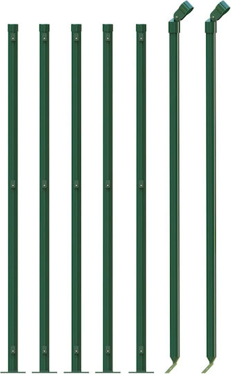 vidaXL Fencing Wire Fencing Galvanized with PVC Coating Set Green 0.8x10m