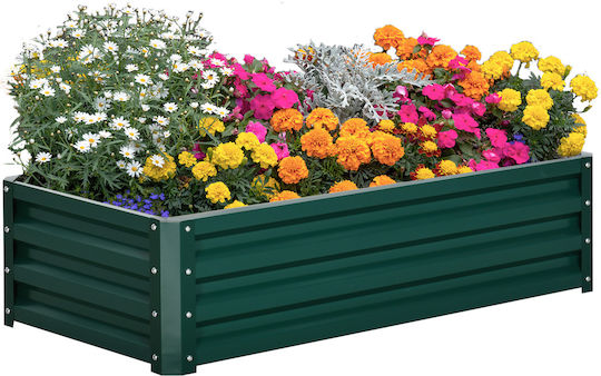 Outsunny Ζαρντινιέρα Μεταλλική Πράσινο 120x60x30.5εκ.