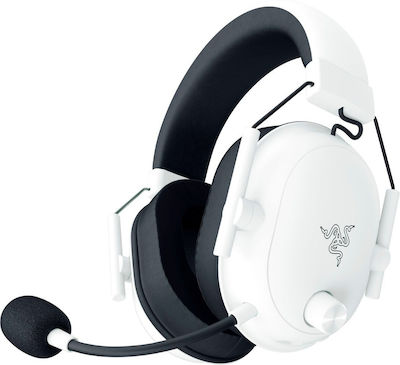 Razer BlackShark V2 HyperSpeed Ασύρματο Over Ear Gaming Headset με σύνδεση Bluetooth / USB Λευκό