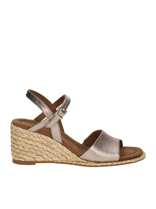 Anatomic Women's Leather Ankle Strap Platforms Brown