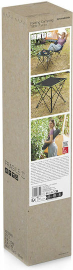 InnovaGoods Cafolby Τραπέζι Μεταλλικό για Camping Πτυσσόμενο 48x48x48cm Μαύρο