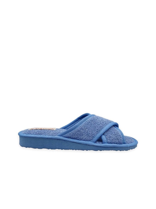 Kolovos Terry Winter Women's Slippers in Light Blue color