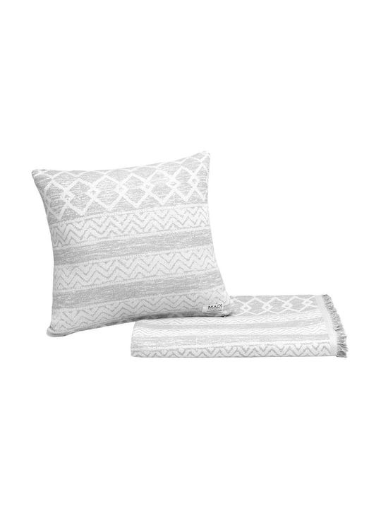 Madi Eclectic Ριχτάρι Τριθέσιου Καναπέ Γούνινο 170x300εκ. Grey