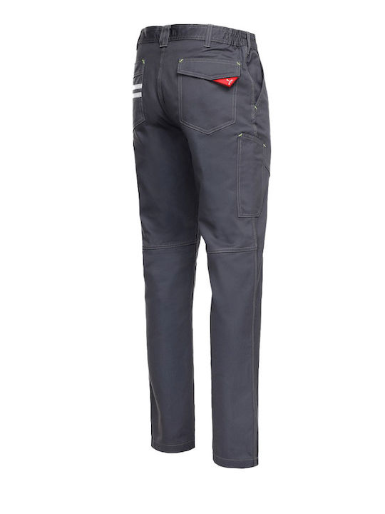 Payper Worker Stretch Reflective Work Trousers Gray