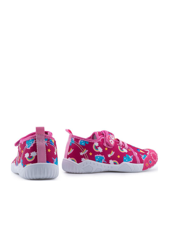Παιδικά Sneakers με Σκρατς Φούξια