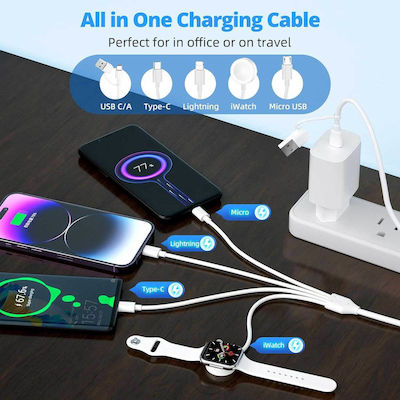 Charger with USB-C Port and Cable USB-C 20W Power Delivery White (1000-42170141)