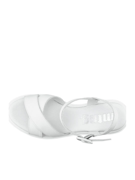 Leder Sandalen Weiß