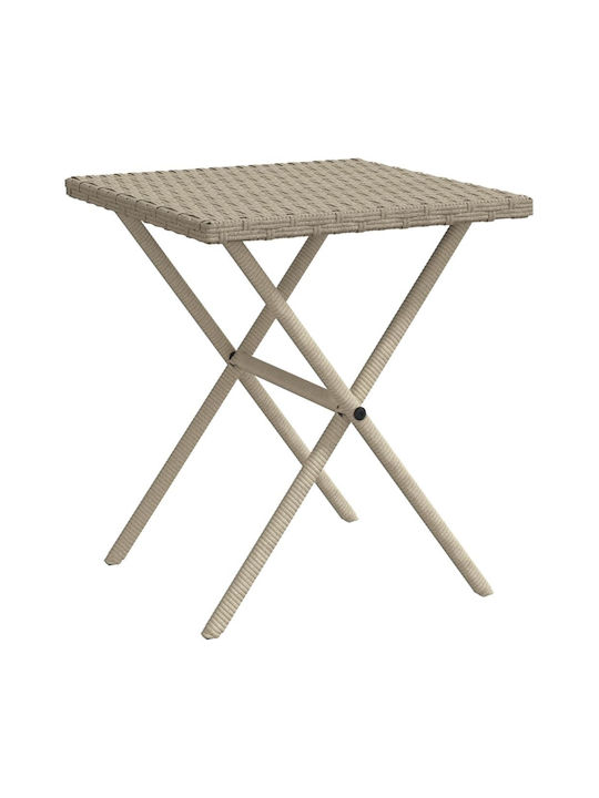 Deckchair Rattan with Cushion Gray with Table 2pcs 199x55cm.