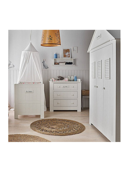 Pinio Sertar 3 sertare Marsylia White