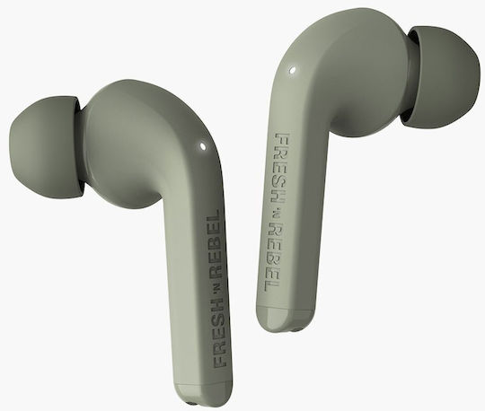 Fresh 'n Rebel Twins Fuse In ear Bluetooth хендсфри Слушалки с Кутийка за Зареждане Изсушено зелено