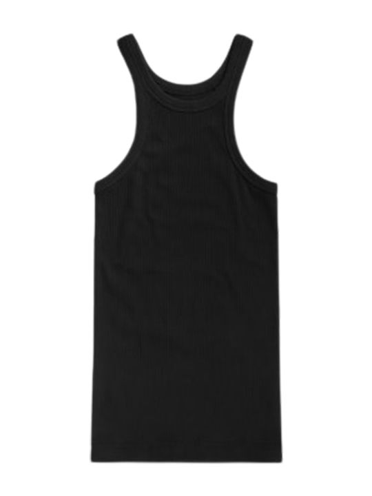 Damen Sport Bluse Ärmellos Schwarz