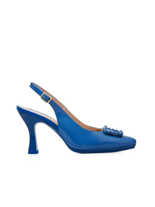 Desiree Shoes Anatomic Leather Blue High Heels