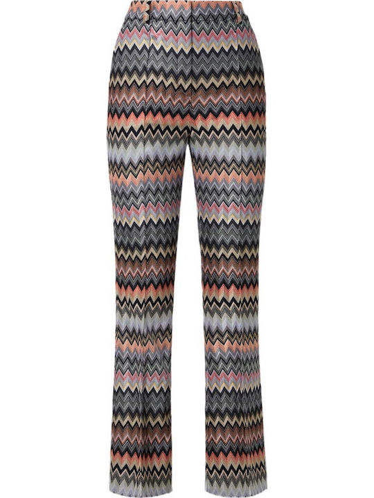 Women's Fabric Trousers Regular Fit Multicolor