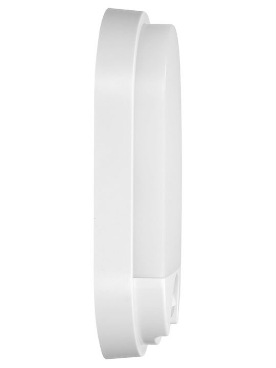 Adviti Επιτοίχια Εξωτερική Πλαφονιέρα LED IP54 15W με Φυσικό Λευκό Φως 11.92x21.22x4.45εκ.