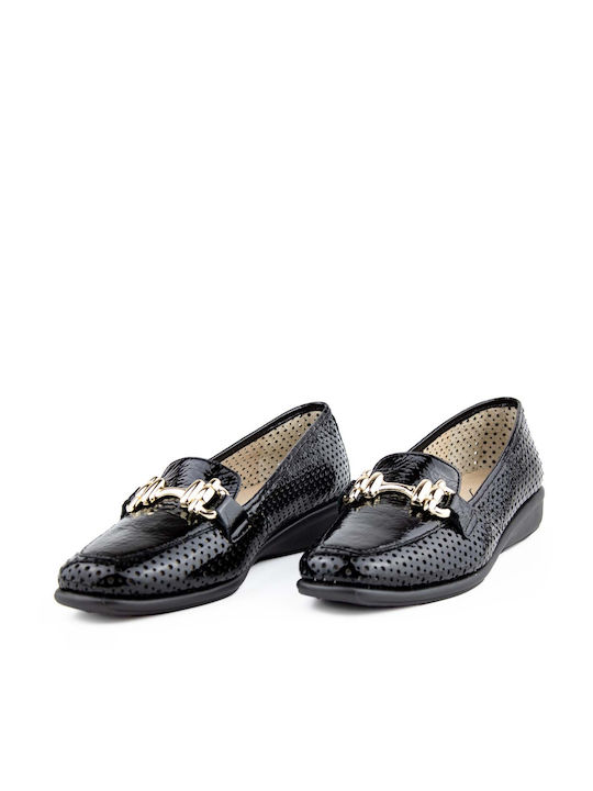 Relax Anatomic Leather Women's Moccasins in Black Color