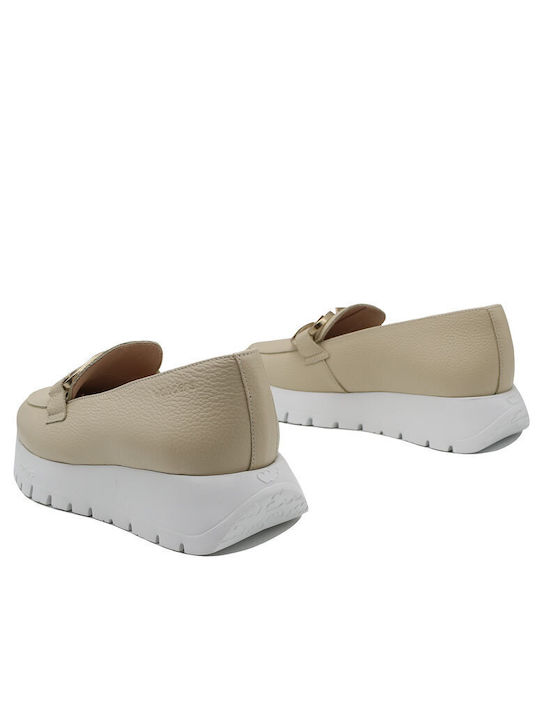 Wonders Women's Moccasins in Beige Color