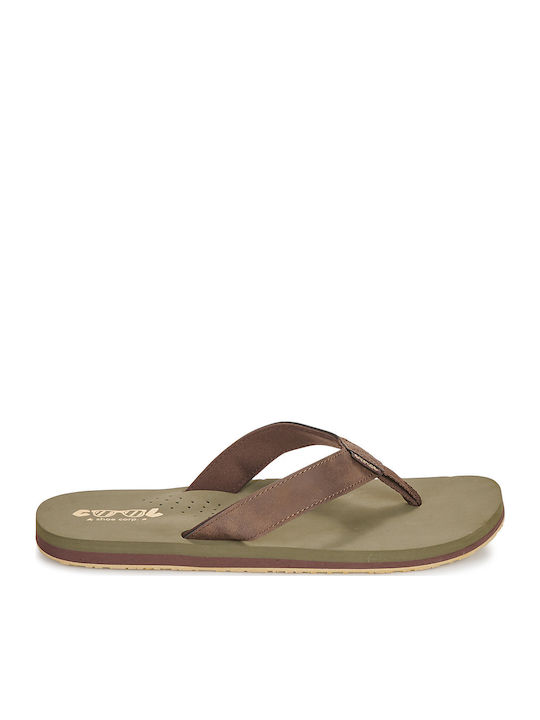 Herren Flip Flops Khaki
