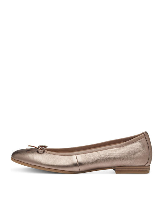 Leather Ballerinas Copper