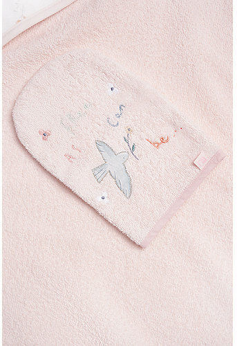Mothercare Hooded Baby Bath Towel Pink