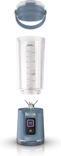Ninja Blast Μπλέντερ με Πλαστική Κανάτα 530 ml 7.4V Denim Blue