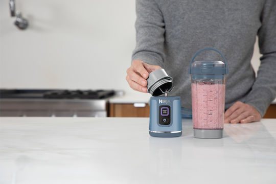 Ninja Blast Μπλέντερ με Πλαστική Κανάτα 530 ml 7.4V Denim Blue