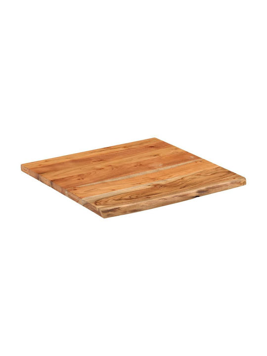 vidaXL Square Office Desk Surface made of Solid Wood Brown 80x80x2.5cm 370266 1pcs