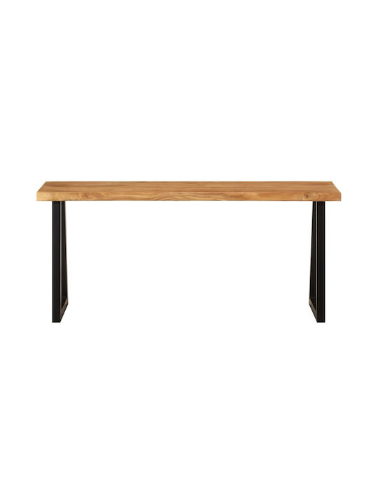 Console Table of Solid Wood & Metal Coffee L105xW33xH45cm